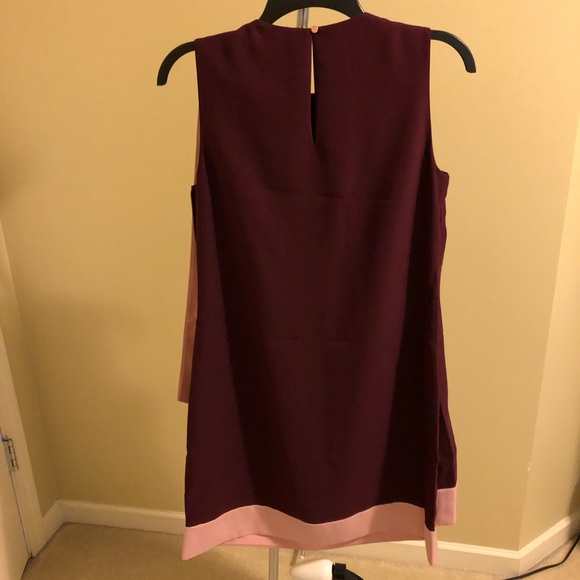 Ted Baker London Sleeveless Maroon Dress - Picture 2 of 7